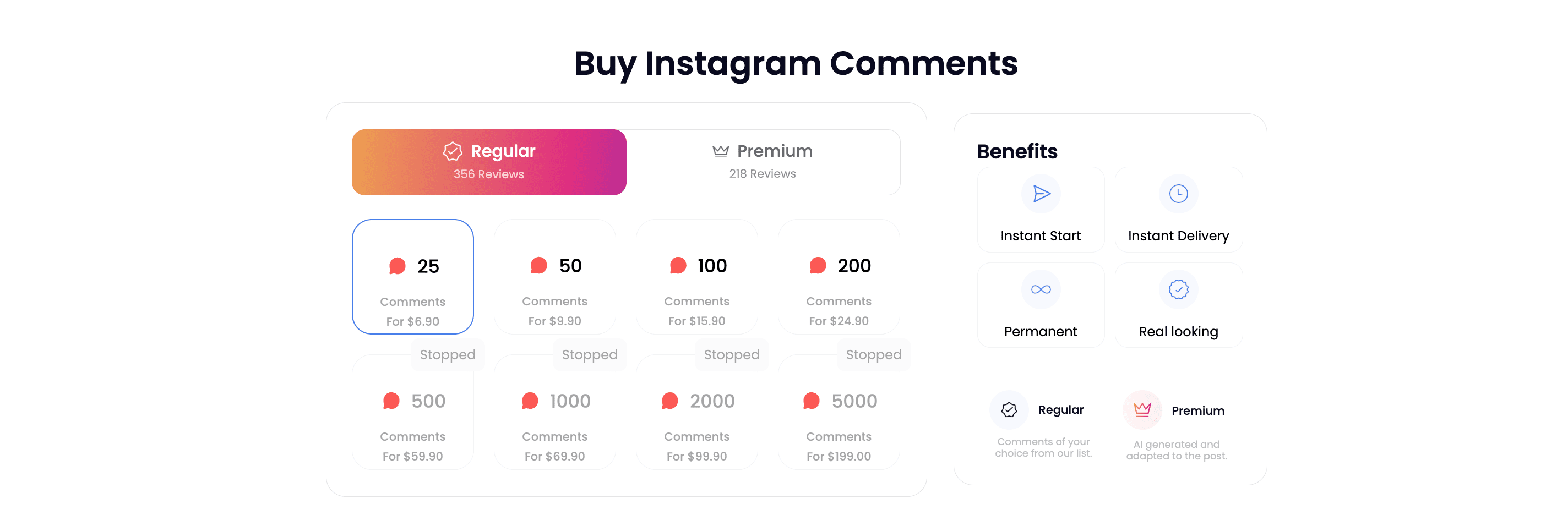 Buy Custom Instagram Comments